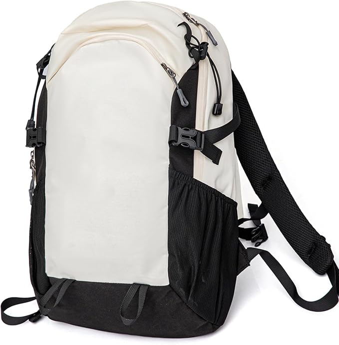 20L Small Waterproof Hiking Backpack with Chest Strap for Men Women, Lightweight Travel Backpack with Padded Straps for Airplane, Black