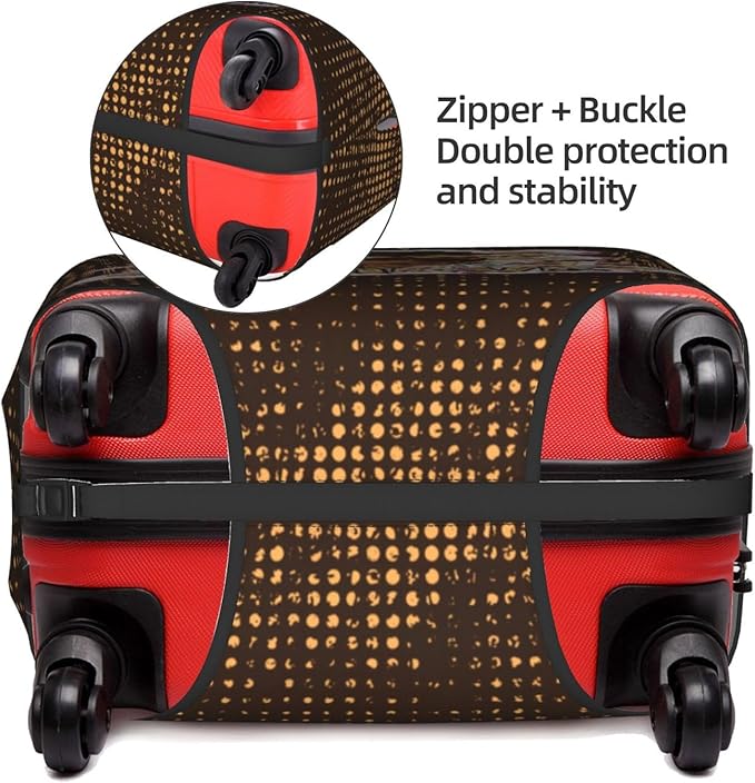 Travel Suitcase Protector African American Girl Elastic Protective Washable Luggage Cover With Concealed Zipper Suitable For 18-32 Inch(M (for 22-24 inch luggage))