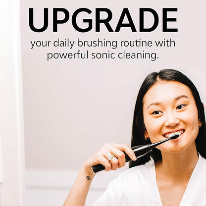 Tao Clean UV Sanitizing Sonic Toothbrush and Cleaning Station, Electric Toothbrush, Dual Speed Setting, Black