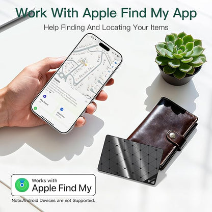 Smart Tracker [Apple MFi Certified] with Apple Find My, Bluetooth Wallet Finder, Smart Tag GPS Locator Tracking Device, 5-10 Staying Power, Item Finder for Keys, Wallet, Luggage, Pet, Bag