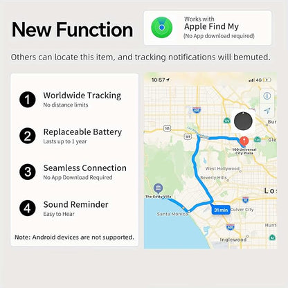 Mini GPS Tracker for Vehicles, Hidden Tracking Device for Vehicles, Car Tracker No Subscription Work with Find My (iOS Only), Vehicle Tracker with Audio for Kids, Dogs, Key, Luggage, Bag (4)