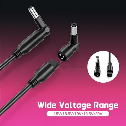 90W Universal Laptop Charger AC Adapter Replacement for Lenovo HP Dell ASUS Acer Samsung Sony Fujitsu Notebook Ultrabook Chromebook Latitude Inspiron Pavilion Power Supply Cord with 15 Tips