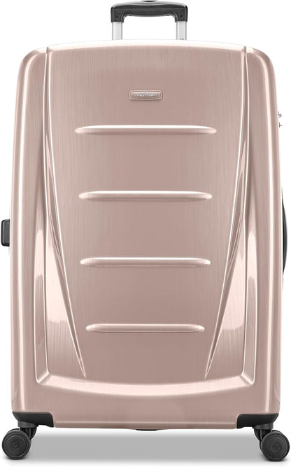 Samsonite Winfield 2 Hardside Expandable Luggage with Spinner Wheels, Artic Pink, Checked-Large 28-Inch
