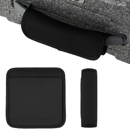 2Pack Luggage Handle Wrap For Suitcase Travel Essential Bright Black Color Soft Luggage Identifiers For Suitcases Neoprene Material Comfortable Suitcase Handle Wraps For Suitcase For Traveling