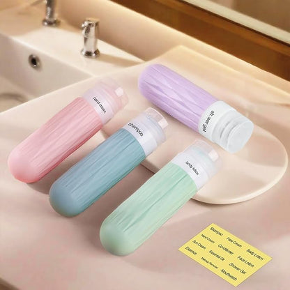 IYYI Travel Bottles for Toiletries, TSA Approved Travel Size Containers, Silicone Toiletries Bottles, Leakproof, Refillable Containers Kits for Shampoo and Conditioner (Gray, 90, Milliliters)