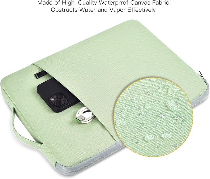 13 Inch Laptop Sleeve for Apple 2025 MacBook Air 13-inch Laptop with M4 chip A3240, MacBook Air 13.6-inch Carrying Case, Green
