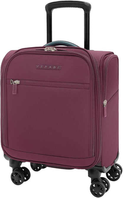Verage Underseat Carry On Luggage with Wheels & USB Port,14 inch Wheeled Spinner Carry-on Luggages Bags for Airlines, Lightweight Overnight Suitcase for Men Women (14-Inch Compact Underseat Pro)
