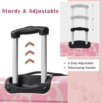 Luggage Sets 3 Piece Durable Suitcase Set with Spinner Wheels, 3 Pcs Hardside Lightweight luggage with TSA Lock, Large Checked Travel Suitcases