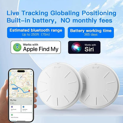 Air Tracker Tags-3 Pack, Item Tracker with Waterproof Case for Your Keys, Wallet etc, Luggage Tracker Works with Find My APP (iOS Only)