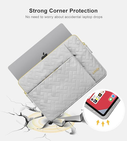 Lacdo 15-15.6 Inch Laptop Sleeve Case for Acer HP Dell ASUS Laptop, Acer Aspire 15, HP Pavilion/Envy 15, Dell Inspiron/Latitude 15, ThinkPad/IdeaPad 15, ASUS Vivobook 15 Computer Bag, Space Gray