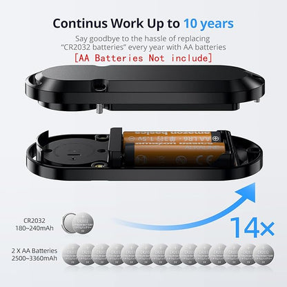 Long-Life Air Tracker Tags-1pc (Up to 10-Year,Use AA Battery), Extended Battery Case Item Finder Compatible for iPhone iPad Find My, Magnetic & Adhesive Mount Location Tag for Car, Equipment, Luggage