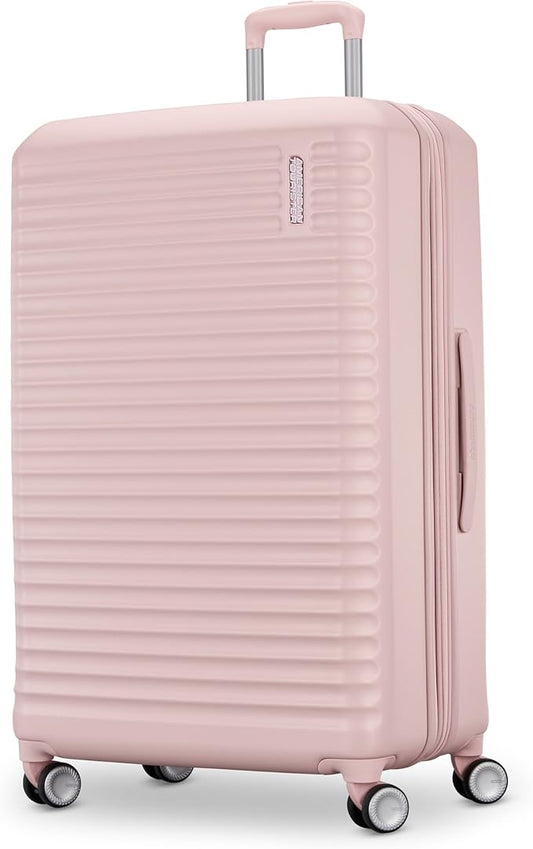 American Tourister Stratum 3.0 Large 28-Inch Spinner, Airline Approved, Durable Hardside Luggage, Expands 1.5", RightHeight™ Adjustable Handle, Pink Blush