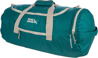 Eddie Bauer Stowaway Packable Duffel Bag | Travel | Foldable | Lightweight | Durable | Ripstop Polyester