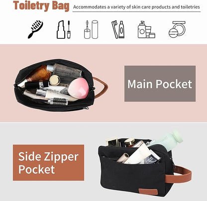 5-Piece Lightweight Luggage with Backpack Sets, ABS+PC Hard Shell Suitcase with TSA Lock & YKK Zipper (Black Brown, 20in/24in/28in/BP/TB)