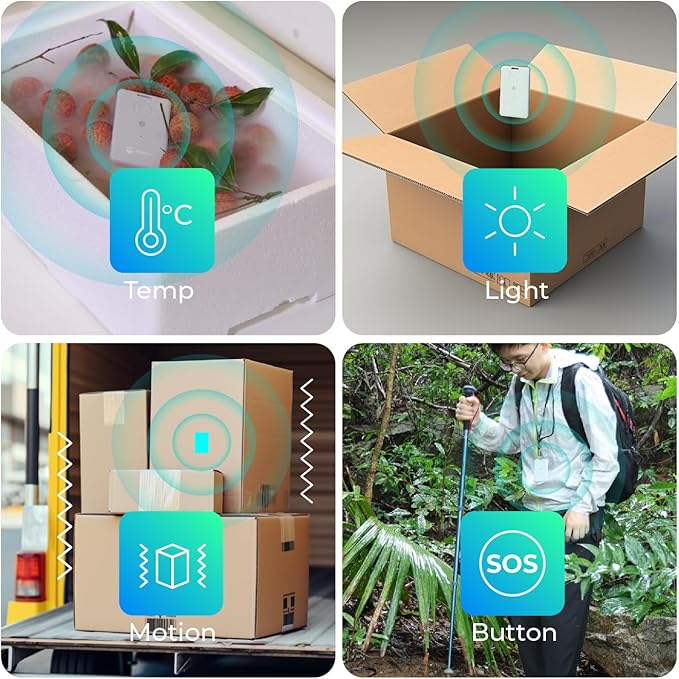 seeed studio T1000-A GPS Tracker with Temp, Light, Motion Sensor, LoRaWAN, Bluetooth and Wi-fi Transmission, Bluetooth, Wi-fi, Panic Button and Buzzer, GNSS, 6.5mm Card Size, IP65 Waterproofing