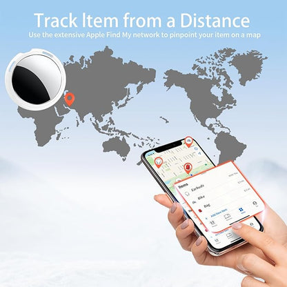 Tracker Tags 4 Pack [Apple MFi Certified] Pair with Apple Find My(iOS Only) Air Smart Bluetoot Tracking Tags Key Item Finder Locator Waterproof Worldwide Tracker for Pets Wallet Backpack Dogs Luggage