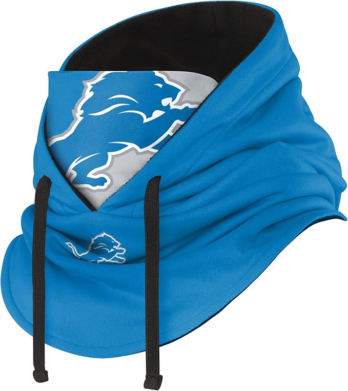 NFL Team Logo Team Color Drawstring Winter Cap Hooded Gaiter Balaclava Face Cover