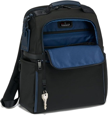 Tumi Men's Backpack, Official, Authentic ALPHA Slim Solutions Brief Pack, Black/Navy, One Size
