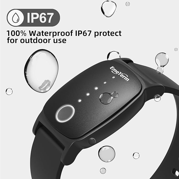 EmeTerm Explore FDA-Cleared Galaxy Black and Mint Green Anti-Nausea Wristband IP67 Waterproof Morning Motion Travel Sickness Vomit Relief Rechargeable No Gel Drug Free Without Side Effects (2 Pack)