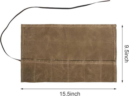 Travel Watch Roll Organizer with 6 Slots Handmade Watch Travel Case Roll-up Watch Organizer Storage Box Jewelry Roll Watch Travel Pouch Waxed Canvas Easy Carry On Watchlover Storage Gift for Men