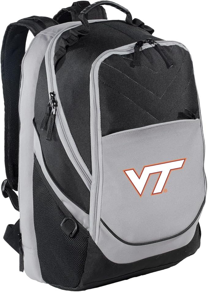 Virginia Tech Backpack Official Virginia Tech Laptop Computer Bag (Black & Gray)