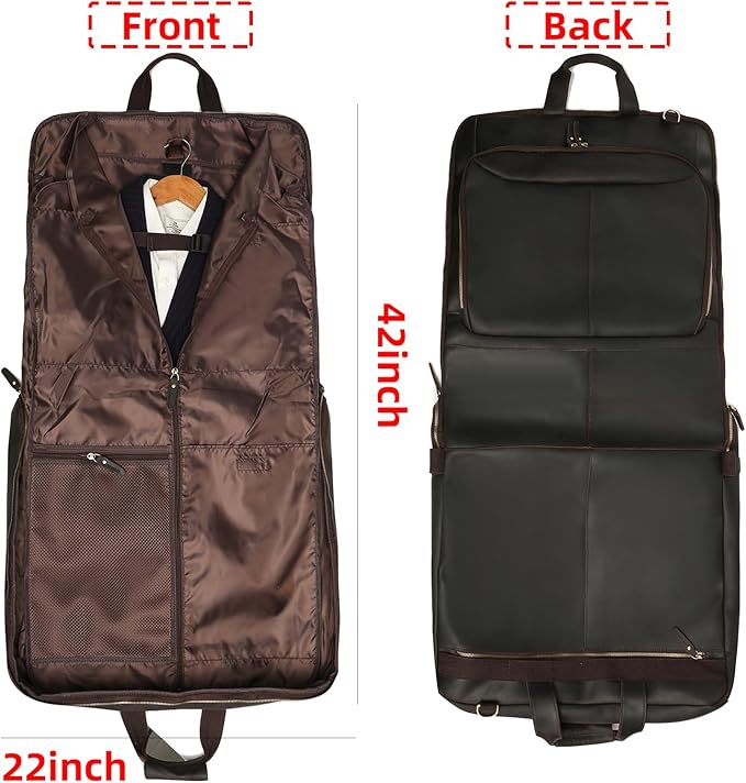 Carry On Garment Bags Large Suit Travel Bag for Men Foldable 2 in 1 Hanging Suitcase Luggage Bags for Travel Business Trips