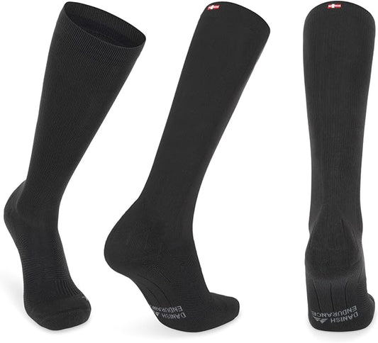 DANISH ENDURANCE 21-26 mmHg Compression Socks | Graduated Support & Faster Recovery | Running & Travel | Unisex 1 Pack