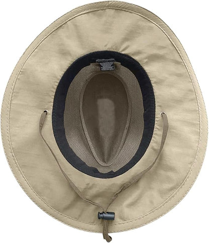 Mesh Crown Safari Men's Sun Hat, 3" Brim, Adjustable Chin Cord, UPF (SPF) 50+ Sunhat Protection