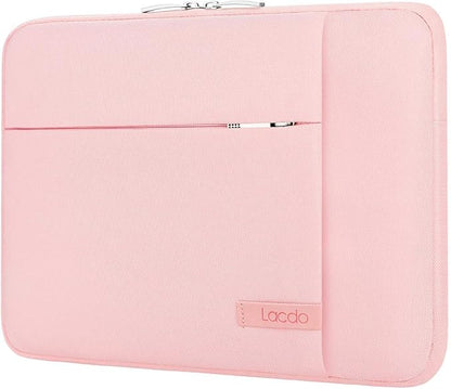 Lacdo Laptop Sleeve Case for 16 inch New MacBook Pro M4/M3/M2/M1 Pro/Max A3403 A3186 A2991 A2780 A2485 A2141 2024-2019 | 15 inch Microsoft Surface Laptop 7th Copilot+PC, 6 5 4 3 Computer Bag, Pink