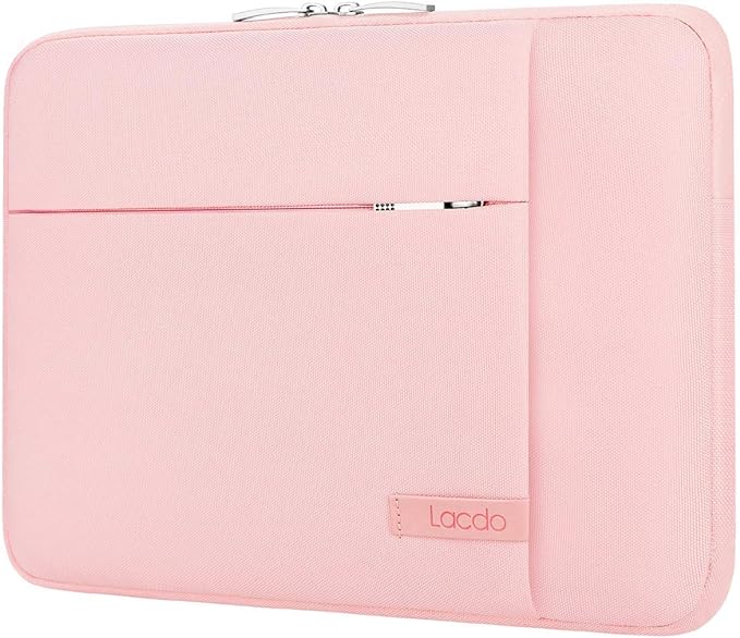 Lacdo 13 inch Laptop Sleeve Case for 13 inch New MacBook Air M4 A3240 2025, M3 A3113, M2 A2681, M1 A2337 | 13" MacBook Pro M2/M1 A2338 A2251 A2289 | 13" iPad Pro M5 / iPad Air M3 Computer Bag, Pink