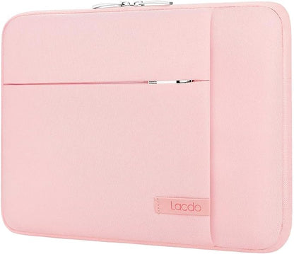 Lacdo 13 inch Laptop Sleeve Case for 13 inch New MacBook Air M4 A3240 2025, M3 A3113, M2 A2681, M1 A2337 | 13" MacBook Pro M2/M1 A2338 A2251 A2289 | 13" iPad Pro M5 / iPad Air M3 Computer Bag, Pink