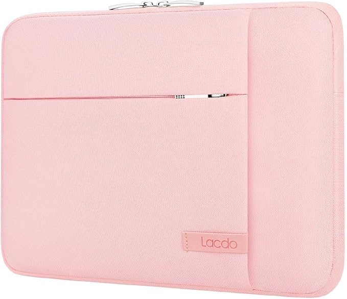 Lacdo Laptop Sleeve Case for 14 inch New MacBook Pro M5/M4/M3/M2/M1 Chips Pro Max A3434 A3112 A3401 A3185 A2918 A2992 2025-2021, 13.8" 13.5" Microsoft Surface Laptop 7th 6 5 4 3 Computer Bag, Pink