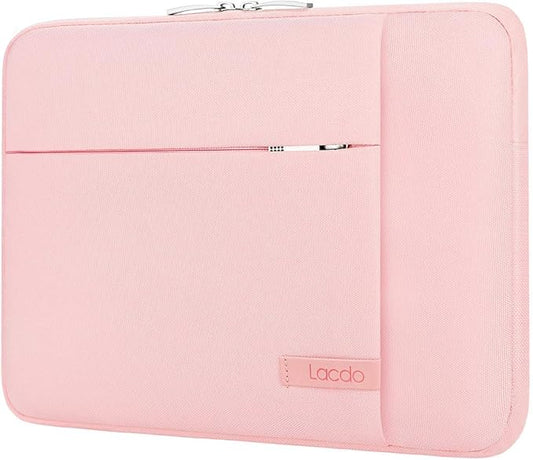 Lacdo Laptop Sleeve Case for 14 inch New MacBook Pro M5/M4/M3/M2/M1 Chips Pro Max A3434 A3112 A3401 A3185 A2918 A2992 2025-2021, 13.8" 13.5" Microsoft Surface Laptop 7th 6 5 4 3 Computer Bag, Pink