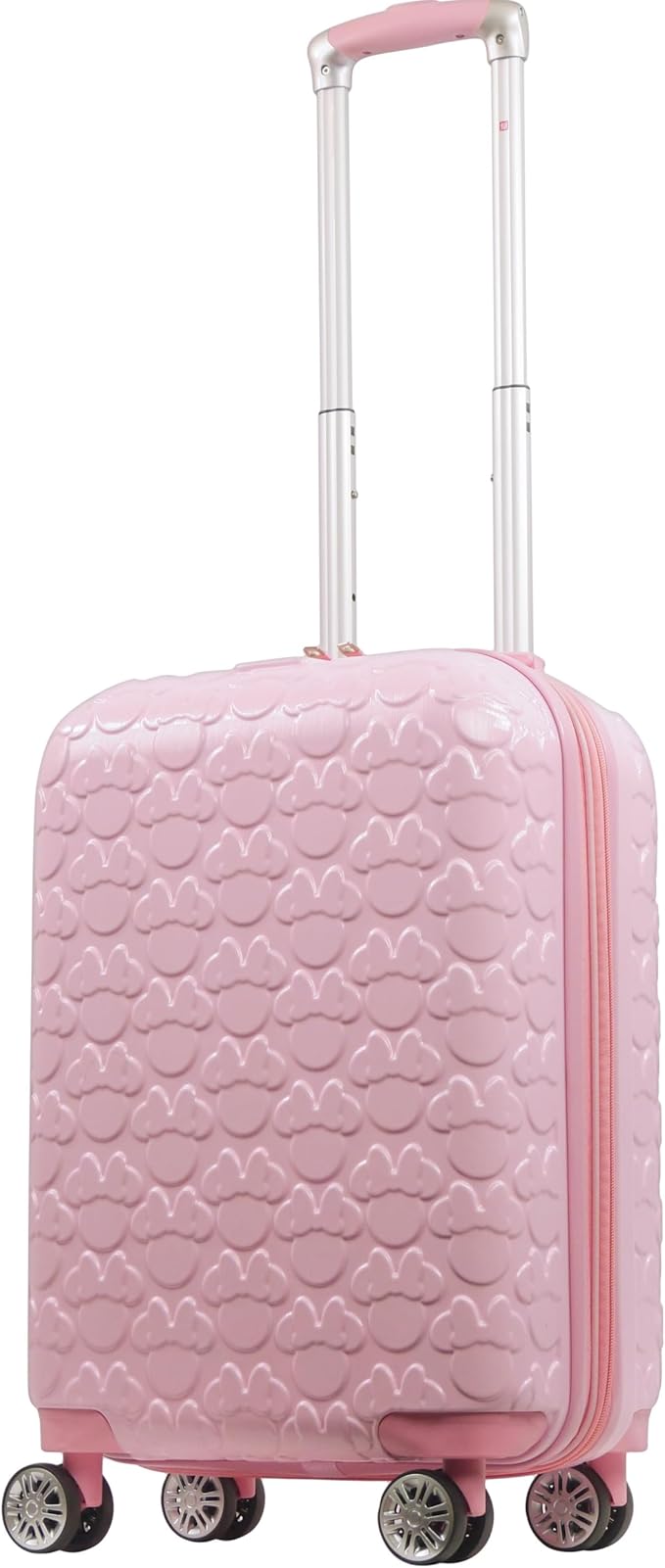 FUL Disney Minnie Mouse 22 Inch Carry On Rolling Luggage, Hardshell Suitcase with Spinner Wheels, Pink