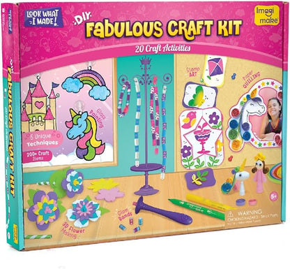 Imagimake Fabulous Craft Kit | 20 Art and Craft Activities - Creative Toy & DIY Set | Creative Toy & DIY Set | Arts and Crafts for Kids | Activity Craft Kits 6-8 | Gifts for 5 6 7 8 9 10 11 12 Years