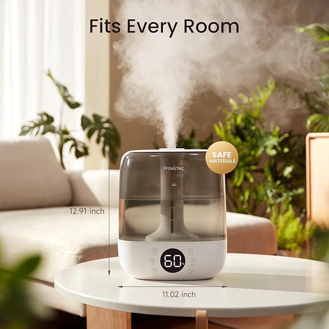 6L Self-Cleaning Humidifier for Large Room, CleanCare Warm & Cool Mist, No-Leak Design & Top Fill, 60 Hour Runtime, Quiet Ultrasonic Auto Mode with Remote Control for Bedroom & Home