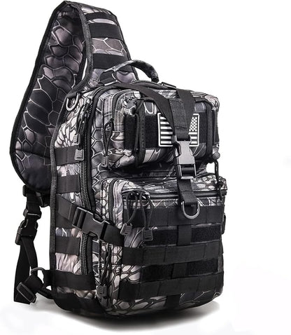 hopopower Tactical Sling Bag, Sport Bag Military Rover Shoulder Backpack EDC Assault Range Bag, Chest Pack Handbag Waterproof