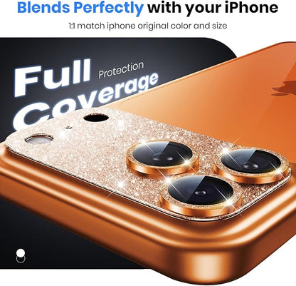 Hoerrye for iPhone 17 Pro Camera Lens Protector - [12FT Shatterproof Military Grade] [Strong Adsorption] Metal 9H+ Tempered Glass Camera Screen Full Cover Case Friendly,Cosmic Orange