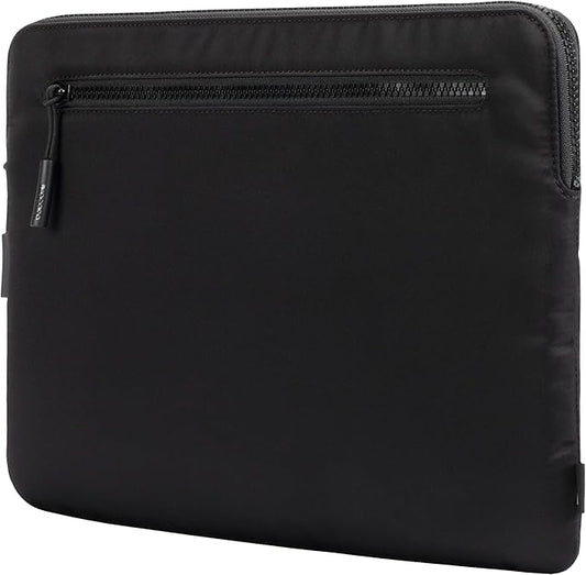 Incase Compact Laptop Sleeve with Flight Nylon - 14-inch MacBook/Laptop & iPad/Tablet Sleeve - Faux Fur Lining, Lightweight, Durable, Weather Resistant, Slip Pocket for Accessories - Black