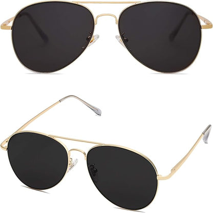 SOJOS Classic Aviator Sunglasses for Women Men Metal Frame Spring Hinges SJ1030