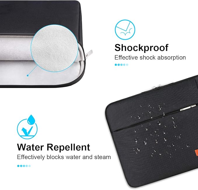 Lacdo Laptop Sleeve Case for 16 inch New MacBook Pro M4/M3/M2/M1 Pro/Max A3403 A3186 A2991 A2780 A2485 A2141 2024-2019 | 15 inch Microsoft Surface Laptop 7th Copilot+PC, 6 5 4 3 Computer Bag, Black