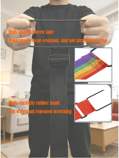 Multi Use Strong Adjustable Luggage Connector Straps， Elastic Adjustable Luggage Strap, Multifunctional Elastic Luggage Strap with Buckle, Convenient to Carry, Easy to Travel (Colorful-3pcs)