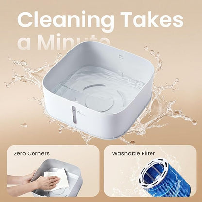 Pro Baby Evaporative Humidifier for Bedroom, MistFree & No White Dust, BPA-Free and 16dB Quiet Sleep for kids, 3 Age-Modes, Auto Control, Tap Water Safe, 4L Easy Clean Tank for Nursery
