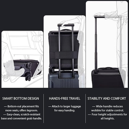 Verage Carry On Luggage with Wheels, 15 Inch Underseat Spinner Luggage Pro, Underseat Personal Item Travel Bag for Men and Women, Carry On Bags for Airplanes, Black