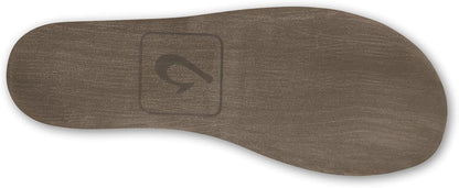 OLUKAI Moloa Hulu Men's Wool-Blend Slippers, Soft & Heathered Knit Slip On Shoes, Suede Leather Foxing, Drop-In Heel Design
