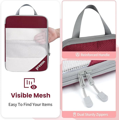 8 Set/6 Set/4 Set Compression Packing Cubes for Travel, Lightweight Vacation Travel Essentials, Travel Accessories for Suitcase Organizer Bags Set, Durable Luggage Organizer