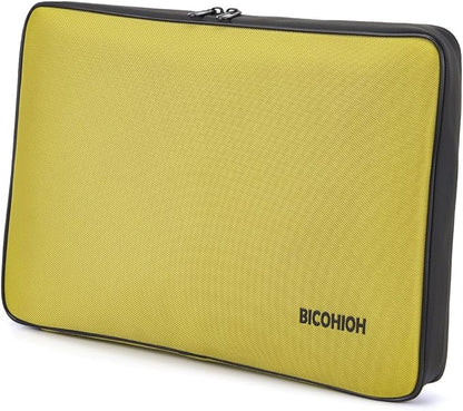 Portable Document Bag, Important Document Organizer, Storage Pouch File Folder for Important Papers, Emergency Binder, Birth Certificates, Social Security Cards, Passports, Photos (Yellow)