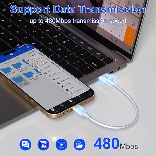 Short Charging Cables - 10-Pack Type C/Lightning/Micro USB 1FT Short Charging Cords Support Fast Charge & Data Sync Compatible with iPhone 17/16/15/14/13/12/11, iPads, iPods, Mobiles, Tablets