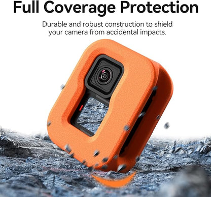 TELESIN Floaty Case for GoPro Hero 13/12/11/10/9 Black, Suitable for Snorkeling, Surfing, Water Skiing Wakeboarding Floating Protective Cage housing Shell Cover Action Camera Accessories