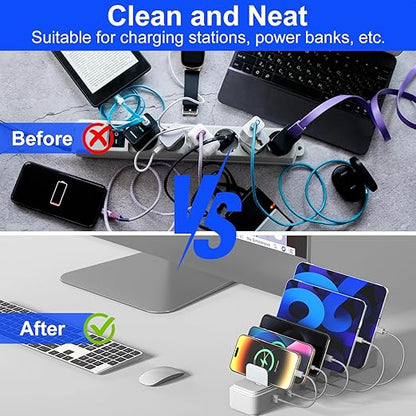 Short Charging Cables - 10-Pack Type C/Lightning/Micro USB 1FT Short Charging Cords Support Fast Charge & Data Sync Compatible with iPhone 17/16/15/14/13/12/11, iPads, iPods, Mobiles, Tablets